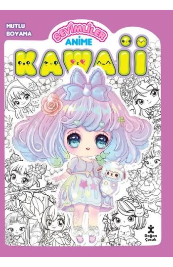 Kawaii Anime Mutlu Boyama 1 Mor