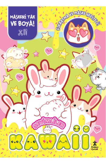 Kawaii Sevimliler Maskeni Tak Boyama Kitabı