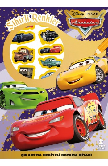 Disney Arabalar Sihirli Renkler Çıkartmalı Boyama Kitabı